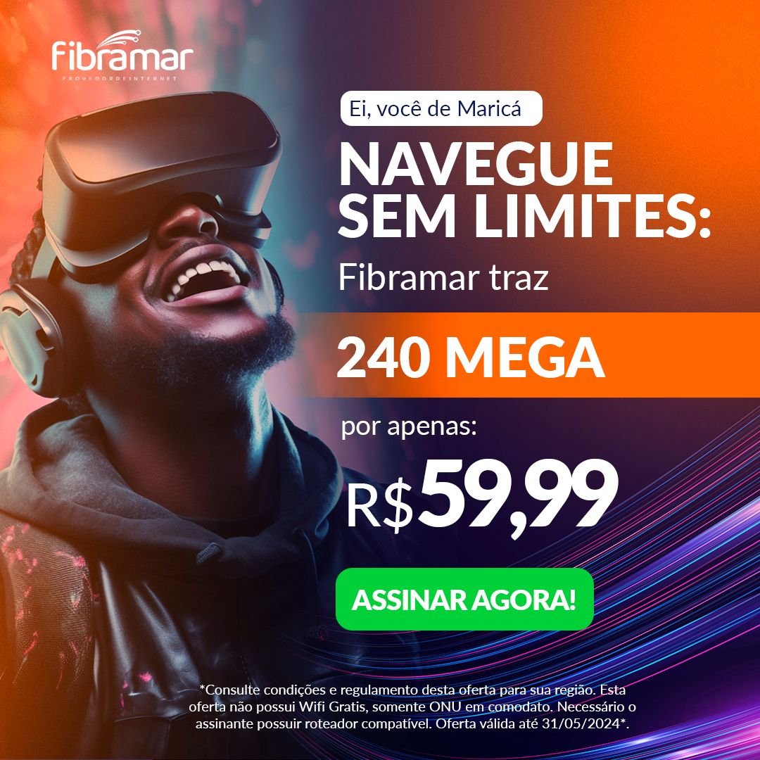 Fibramar oferece instalação grátis durante o mês de maio para os moradores de Maricá 1 fibramar