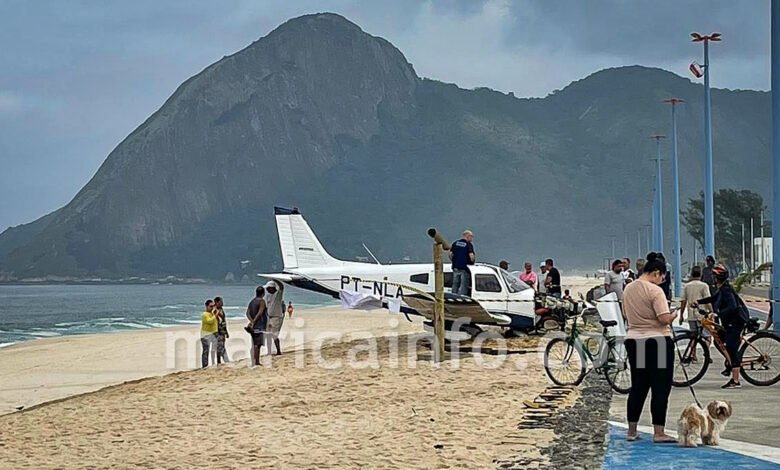 Maricá: Avião que pousou na praia de Itaipuaçu passa por perícia 8 IMG 3865