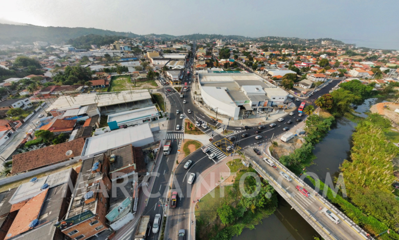Por que Maricá não tem prédios altos? Entenda o que limita a altura das construções 18 Centro Marica Transito antiga Rotatoria Mumbuca Setembro 2024