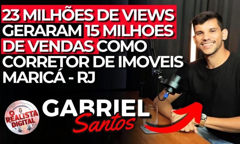 Entrevista com corretor de imóveis de alto padrão destaque do terceiro episódio do Realista Podcast 4 gabriel santos o realista digital