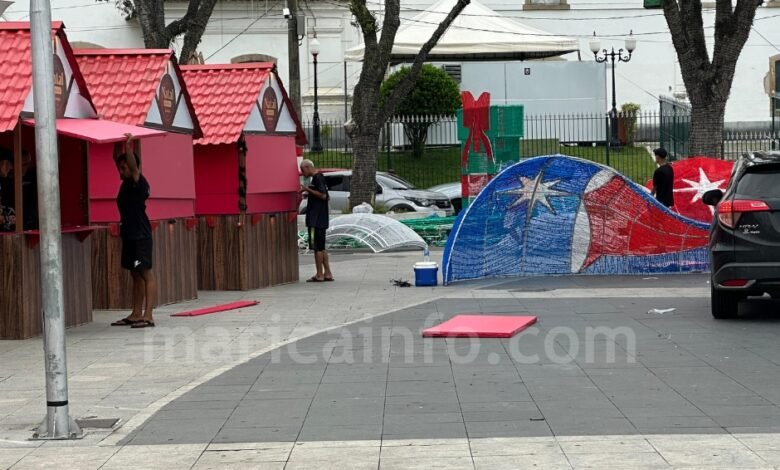 Maricá inicia desmontagem do Natal Iluminado no Centro 8 desmontagem praca