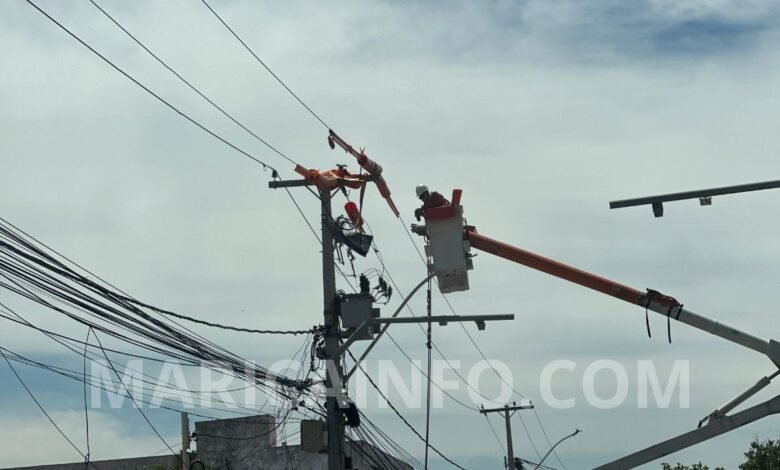 Maricá registra centenas de irregularidades em ligações de energia durante ação de fiscalização 6 Enel Manutencao Postes