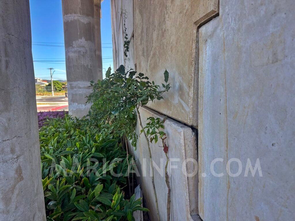 Maricá: Elevado do Flamengo já apresenta problemas; obra foi inaugurada há dois meses 10 viaduto placas flamengo rj106