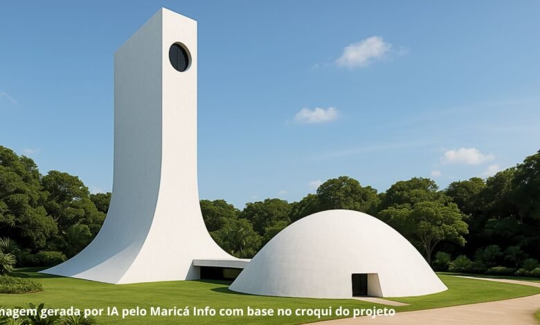 Maricá (RJ) pretende construir hotel de luxo projetado por Niemeyer 9 Imagem gerada por IA pelo Marica Info com base no croqui do projeto