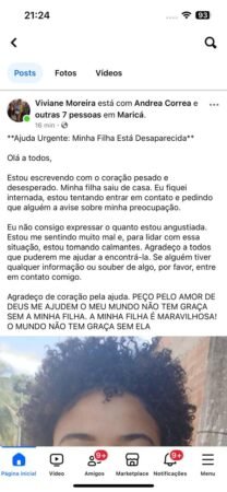 Mulher considerada desaparecida em Maricá reaparece e afirma que nunca esteve desaparecida 10 post 2