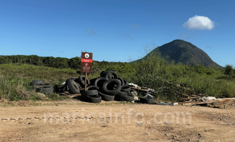 Pneus são descartados irregularmente na restinga de Maricá 9 descarte irregular de pneus
