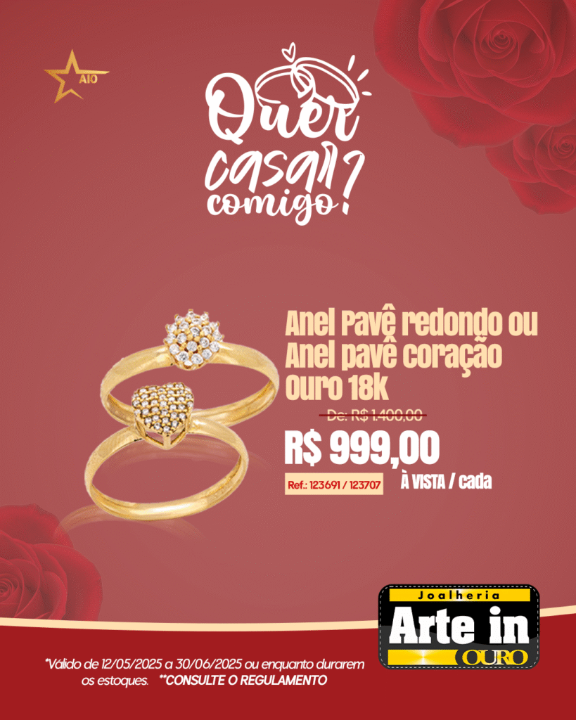 Maricá: Declare seu amor com uma joia da Arte in Ouro neste Dia dos Namorados 11 anel pave 1