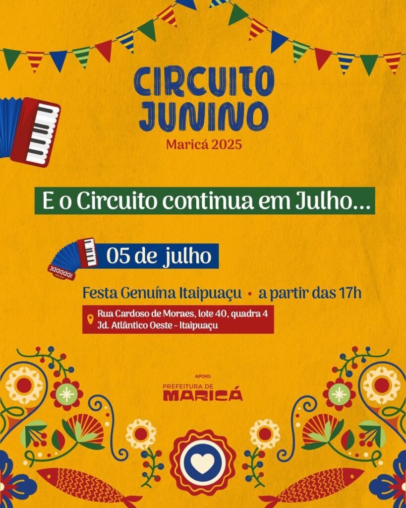 Maricá terá Circuito Junino com festas de 13 a 30 de junho; confira! 10 jun9