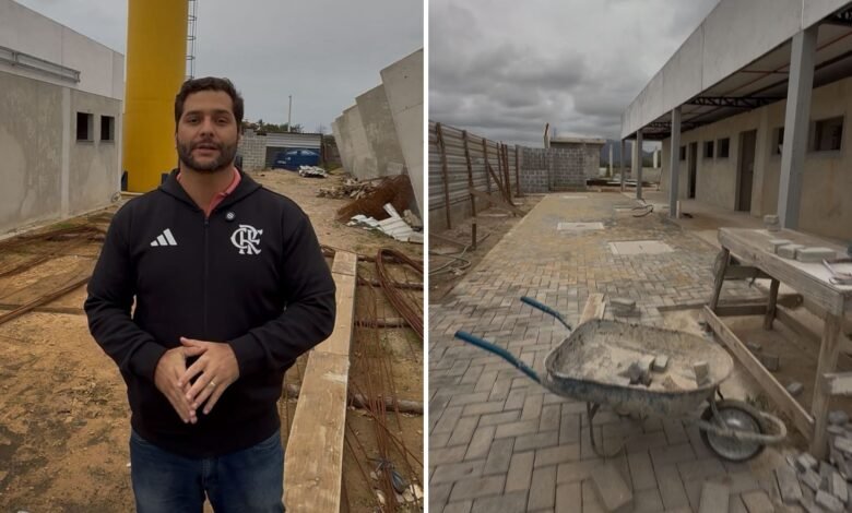 Vereador Ricardinho Netuno fiscaliza obra parada e cobra creches prometidas 7 ricardinho fiscaliza obra escola