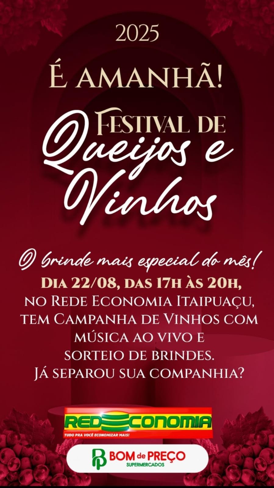 Itaipuaçu: Redeconomia promove Festival de Queijos e Vinhos com degustações, música ao vivo e promoções especiais 10 WhatsApp Image 2025 08 21 at 09.10.05