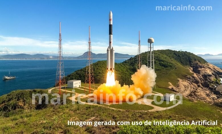 Prefeito Quaquá quer base de lançamentos espaciais nas Ilhas Maricás 8 base lancamento ilhas maricas gerada por IA