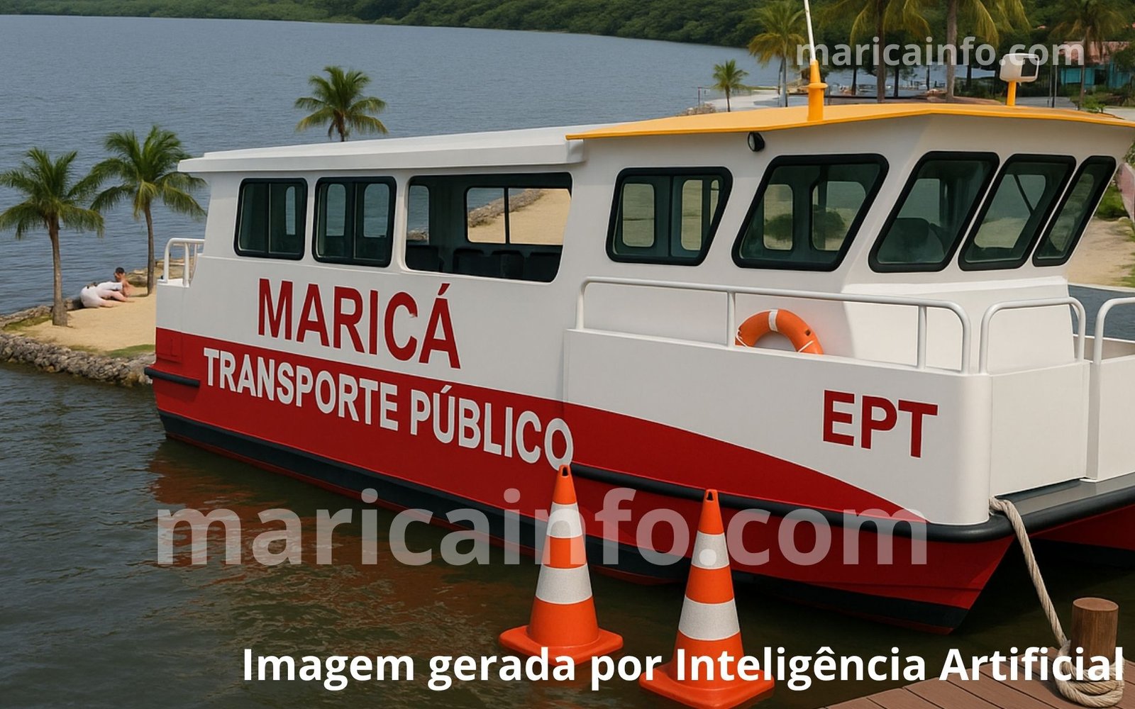 Vermelhinho das Águas: Maricá avança no transporte aquaviário pelas lagoas 1 catamara boat vermelhinho marica