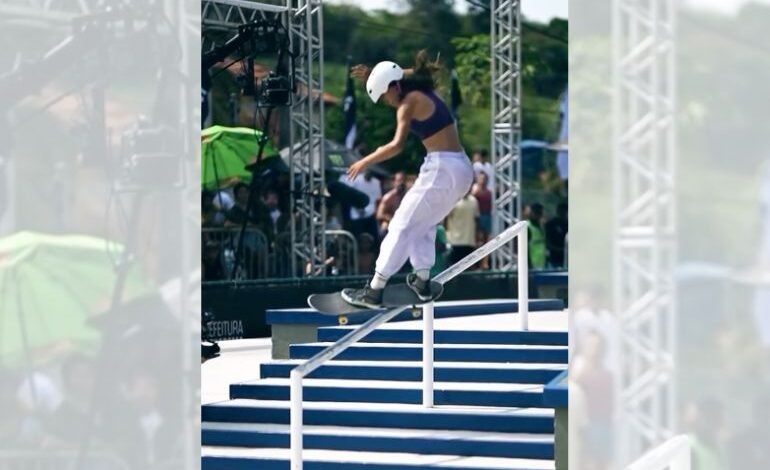Duda Ribeiro fica em segundo lugar na etapa de Saquarema de importante competição de Skate 6 Design sem nome
