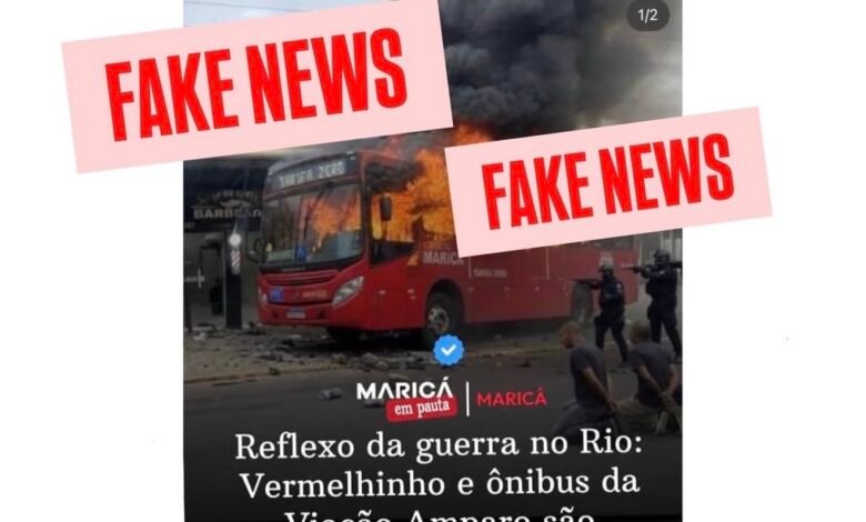 Falsas imagens de ônibus incendiados em Maricá se espalham nas redes e causam pânico 10 fake mari