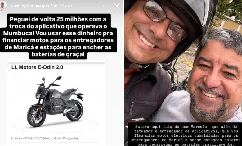 Quaquá volta a falar em financiar motos elétricas para entregadores e mototaxistas de Maricá 9 financia moto