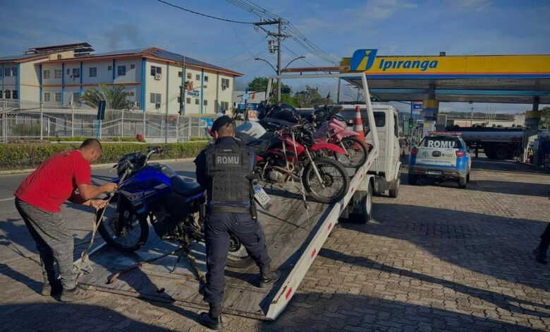 Maricá: Guarda acaba com rolezinho de moto durante a madrugada 8 motos apreendidas 1