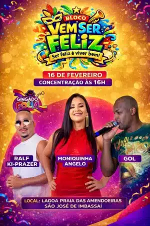 Maricá: Diversão com solidariedade marca os blocos de Carnaval de São José do Imbassaí; entenda 10 Bloco vem ser feliz