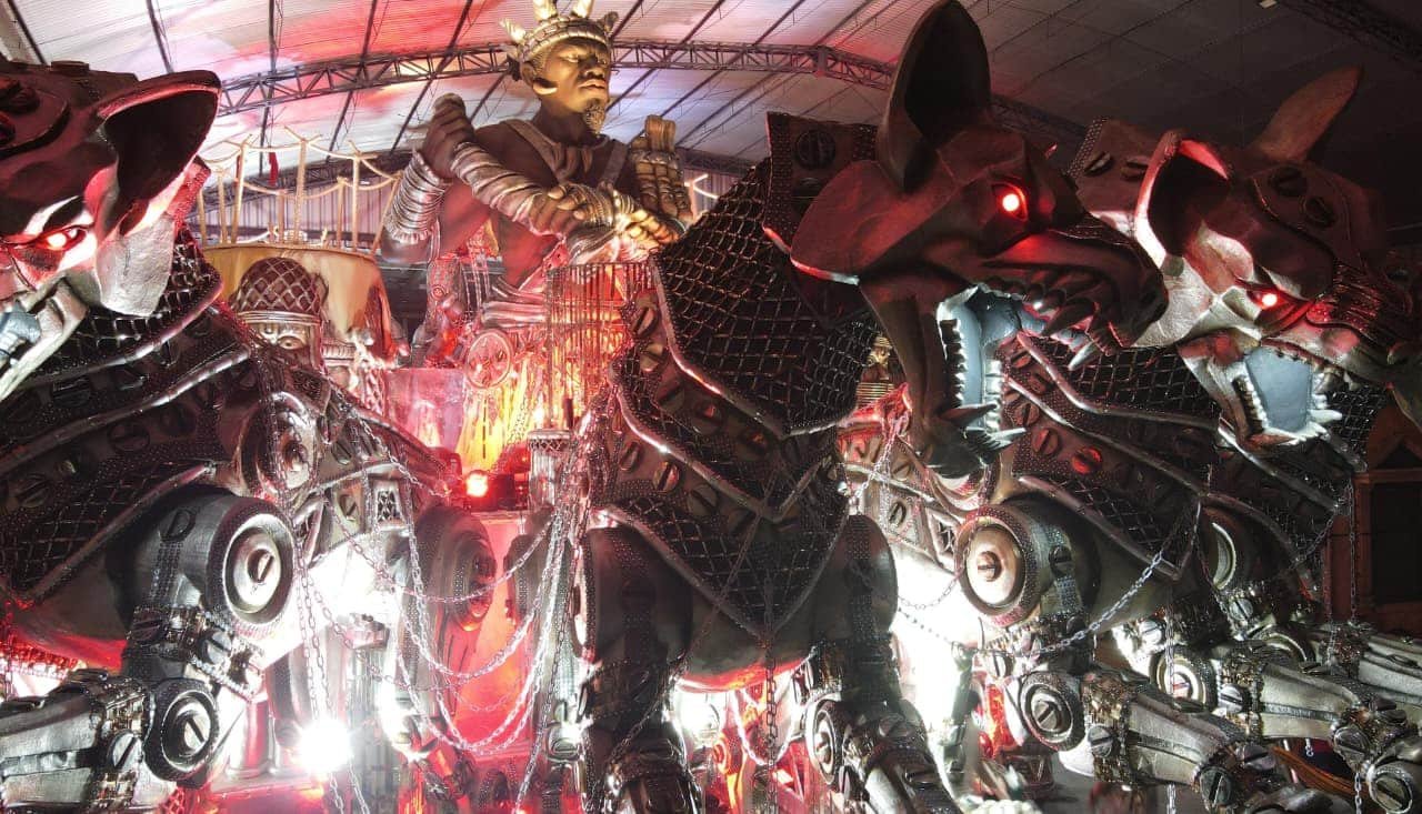 Uniao de Marica apresenta alegoria sobre Ogum para o Carnaval 2026