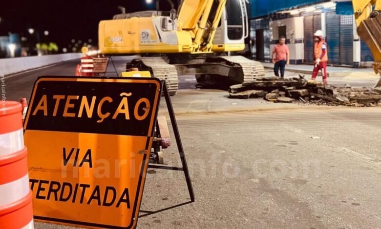 Maricá inicia importante obra de drenagem e interdita trecho da RJ-106 à noite 11 obra rj106 sao jose 1