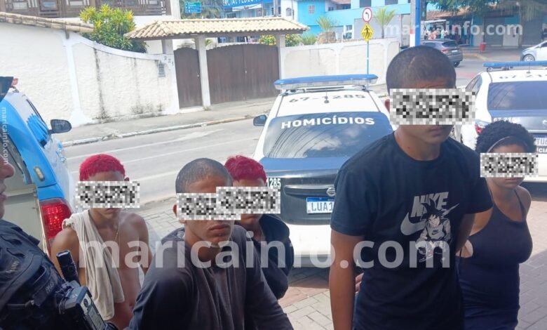 Maricá: Dois suspeitos são detidos após série de assaltos na Orla de Araçatiba 10 detidos araca