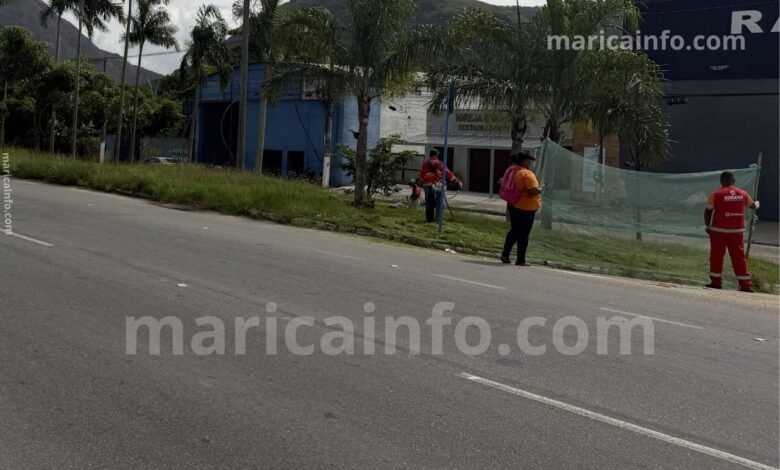Maricá: Após Quaquá ameaçar romper contrato, serviço de limpeza reaparece na RJ-106 14 servico de limpeza