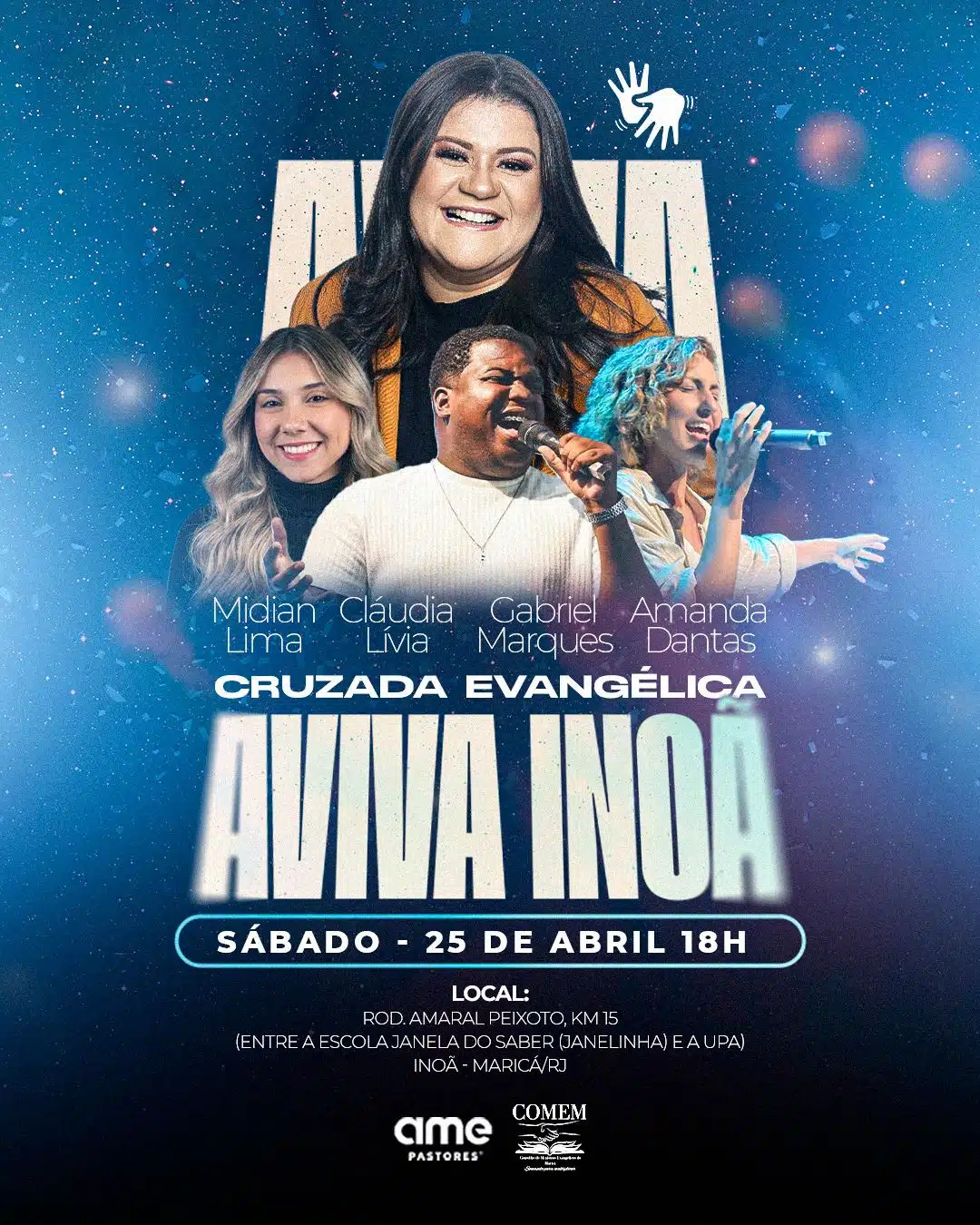 Maricá: Noite de louvor reúne fiéis com shows de Midian Lima e outros artistas gospel; confira! 8 show gospel midiam 1