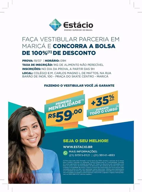 Maricá: Universidade Estácio de Sá promove vestibular social nos dias 19 e 22 de julho 9 vest social