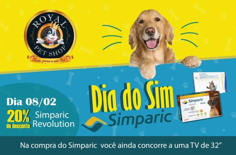 Royal Petshop realiza 'Dia do Sim' com descontos em produtos neste sábado (08) 8 simparic royal racoes