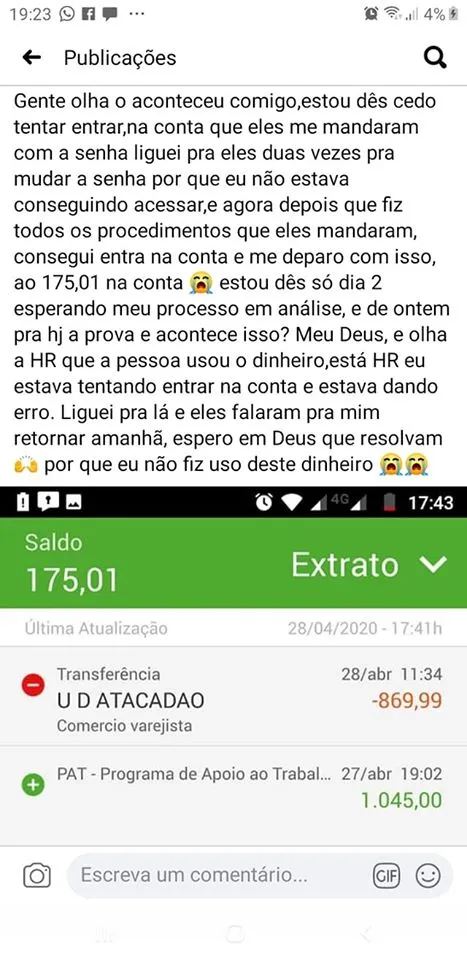 Maricá: Beneficiários relatam compras no benefício do 'PAT' antes de gerar a senha 9 erro pat2