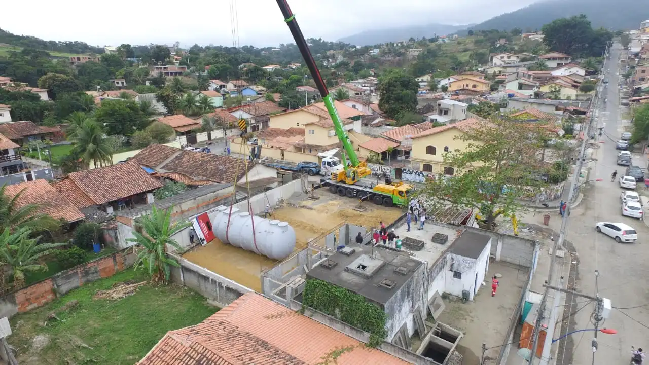 Maricá: Tanques da Estação de Tratamento de Esgoto (ETE) das Pedreiras são instalados 8 estação de tratamento de esgoto