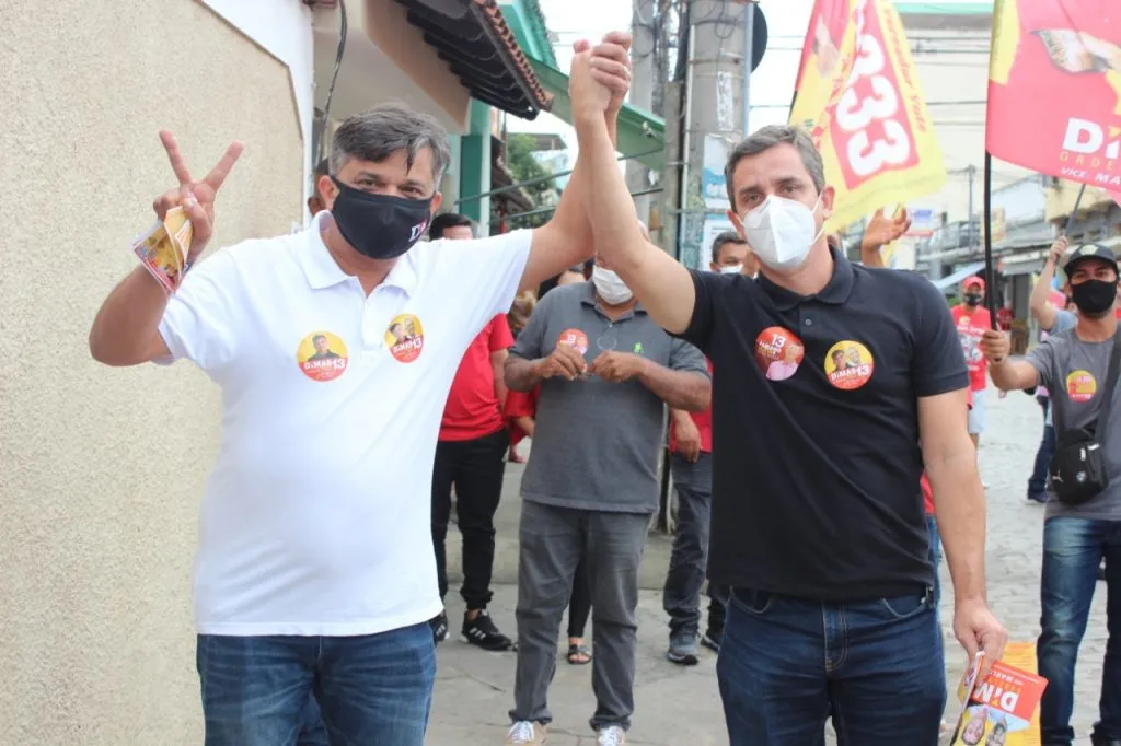 Prefeito de Maricá, Fabiano Horta faz campanha para Dimas em São Gonçalo 10 dimas e fabiano horta