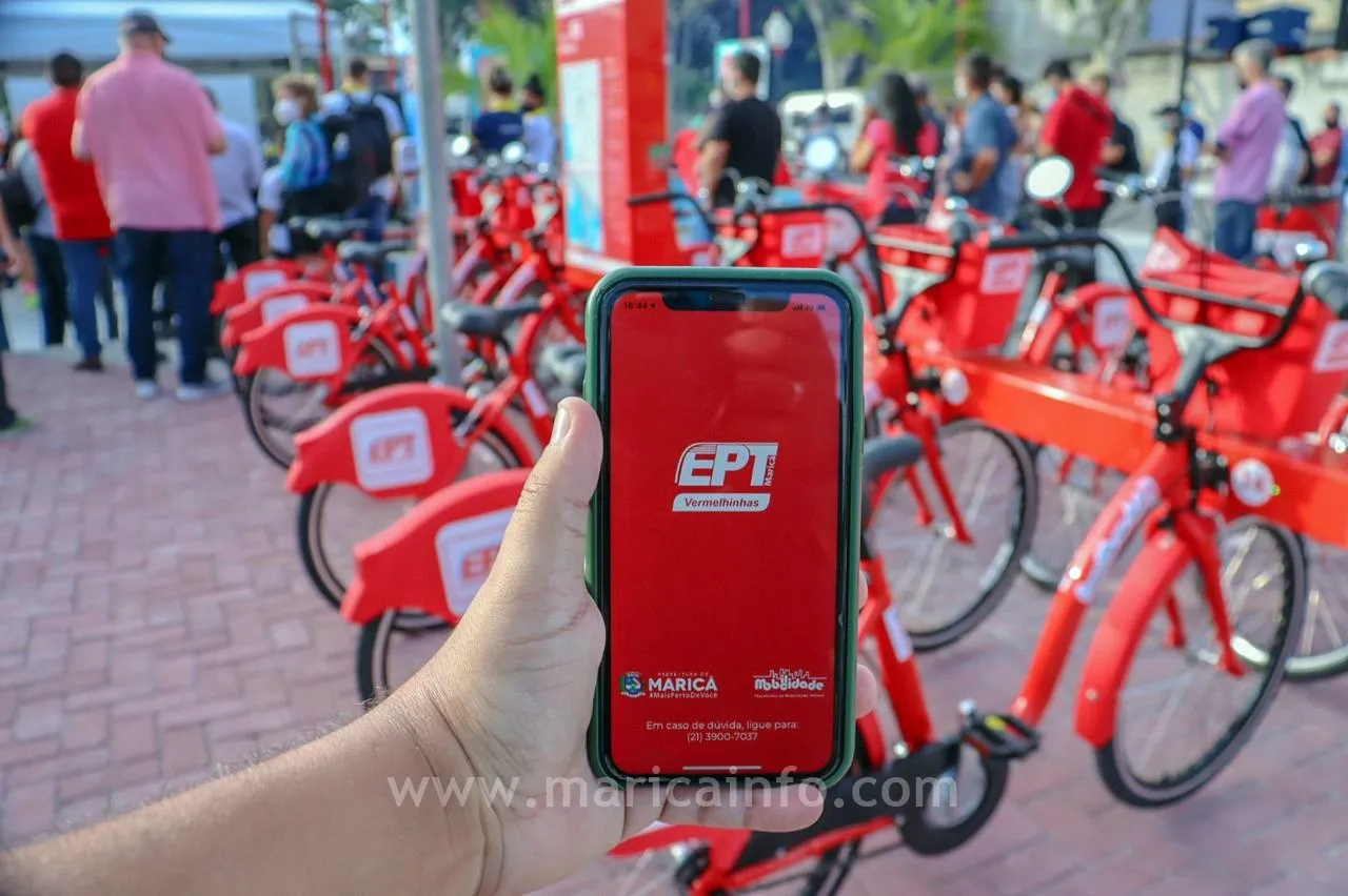 Maricá: Vermelhinhas, as bicicletas compartilhadas, chegam a novos bairros 6 app vermelhinha