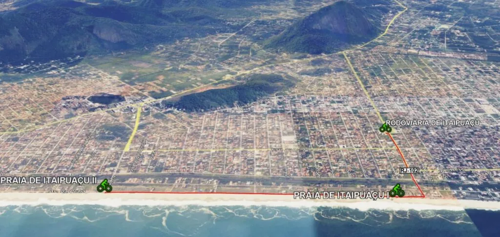 Itaipuaçu: EPT inaugura sistema das bicicletas compartilhadas 'vermelhinhas' 9 mapa itaipuacu ept