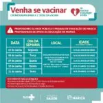 Maricá: Prefeitura atualiza calendário de vacinação 12 profissionais educacao