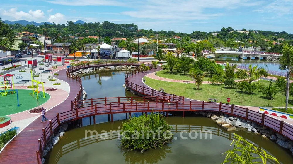 Bambuí ganha nova área de lazer com lago, confira! 7 Orla de Bambui Marica foto maricainfo