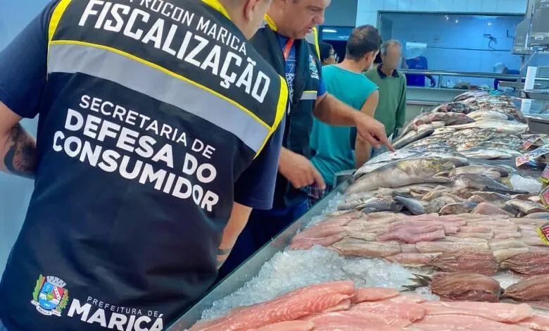 Maricá: Mais de 40kg de pescados são descartados após fiscalização do Procon 11 peixes improprios