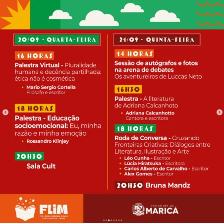 Maricá: Feira Literária começa nesta terça-feira; confira a programação 12 FLIM2