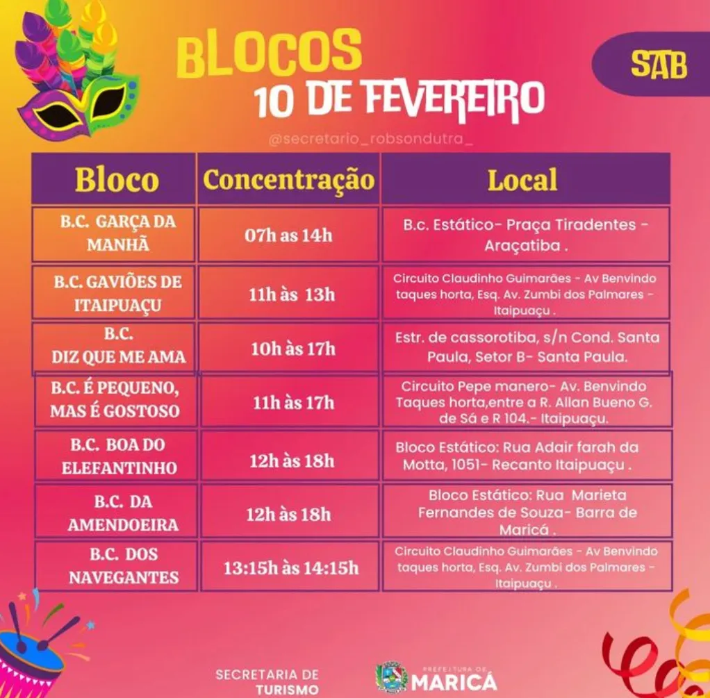 Confira a programação dos Blocos para o Carnaval 2024 em Maricá 13 IMG 1520
