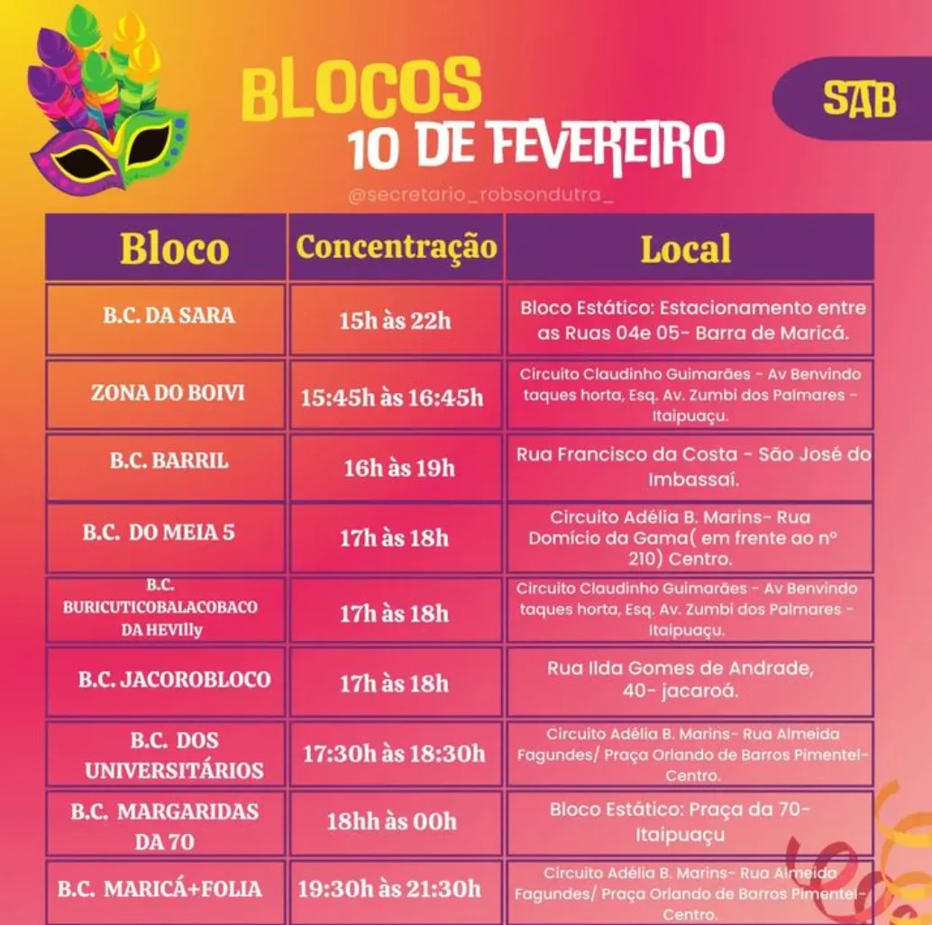 Confira a programação dos Blocos para o Carnaval 2024 em Maricá 15 IMG 1522