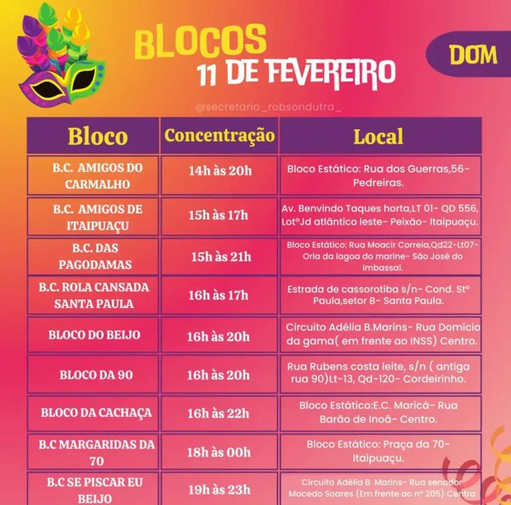 Confira a programação dos Blocos para o Carnaval 2024 em Maricá 17 IMG 1524