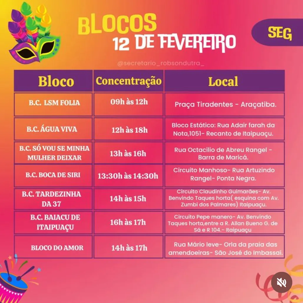 Confira a programação dos Blocos para o Carnaval 2024 em Maricá 20 IMG 1527