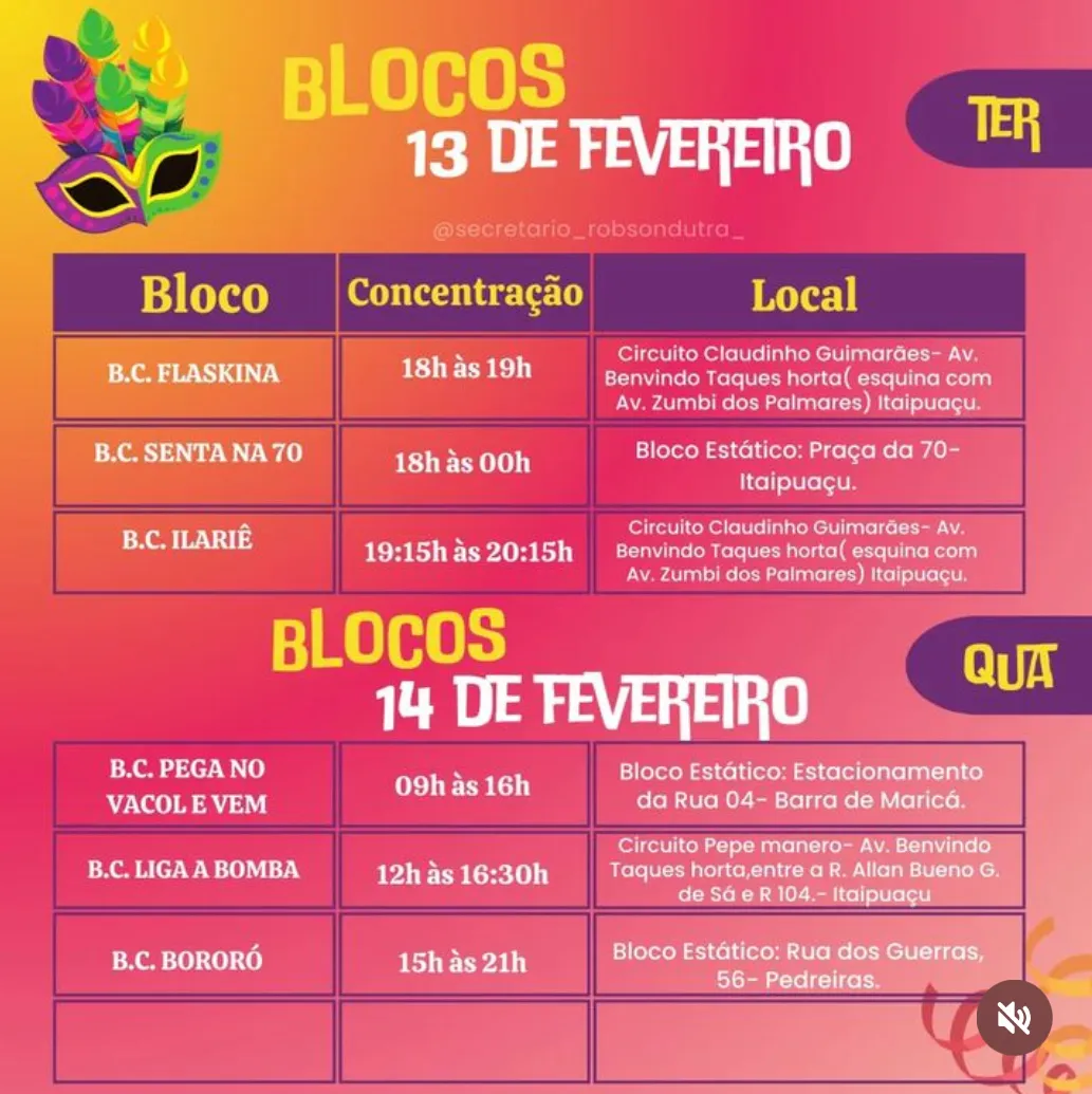 Confira a programação dos Blocos para o Carnaval 2024 em Maricá 25 IMG 1531