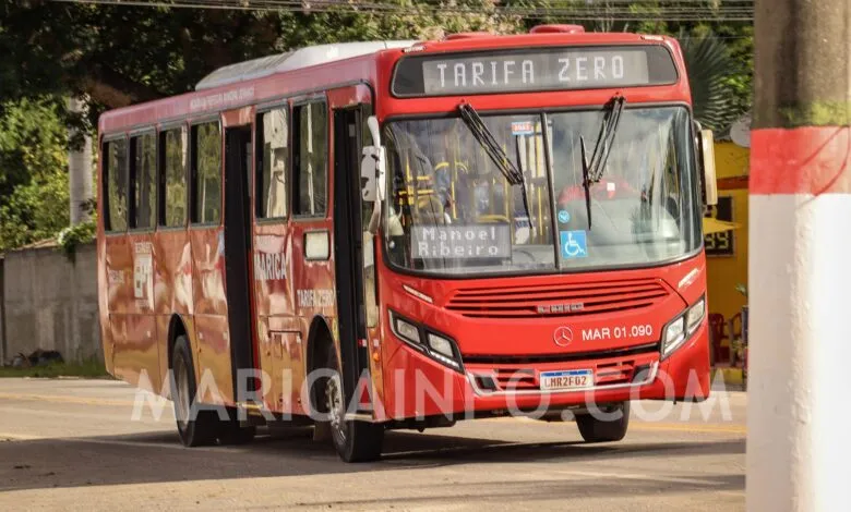 Segundo a EPT, Tarifa Zero em Maricá representa economia de R$ 16 milhões mensais para a população 7 Onibus Vermelhinho Marica Ponta Negra Manoel Ribeiro