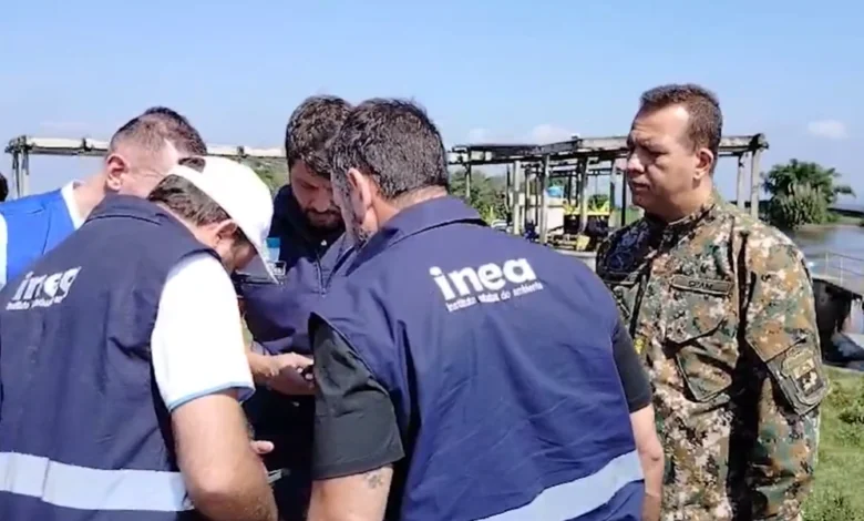 RJ: Identificado foco de vazamento de poluente que suspendeu captação de água para mais de 2 milhões de moradores 8 inea investiga poluente agua