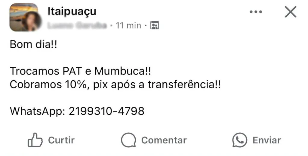 Maricá: Câmbio de Mumbuca pra Real continua acontecendo; serviço é considerado ilegal 6 cambio irregular