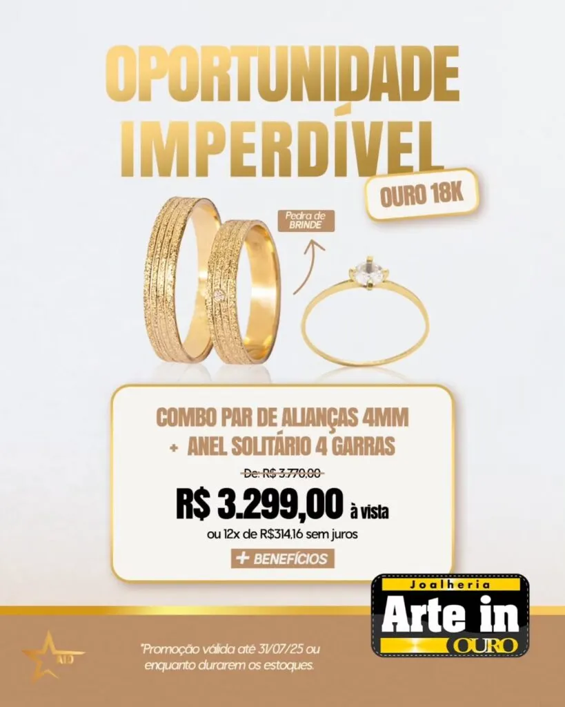Maricá: Arte in Ouro tem ofertas especiais em julho para você brilhar 13 arte1