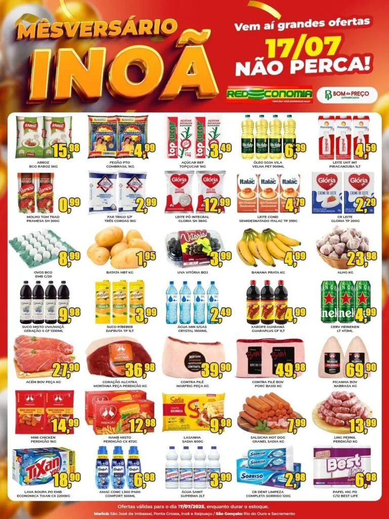 Maricá: Confira as ofertas do Redeconomia - Bom de Preço nesta quinta-feira (17/07) 7 ofertas redecom1