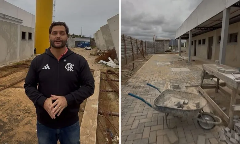 Vereador Ricardinho Netuno fiscaliza obra parada e cobra creches prometidas 7 ricardinho fiscaliza obra escola