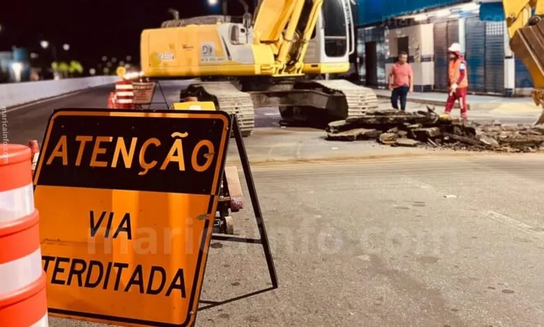 Maricá inicia importante obra de drenagem e interdita trecho da RJ-106 à noite 8 obra rj106 sao jose 1